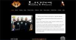 Desktop Screenshot of lionsboxinggym.com
